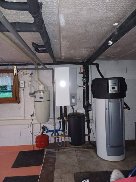 Récente installation pompe à chaleur air eau Atlantic à Nancy