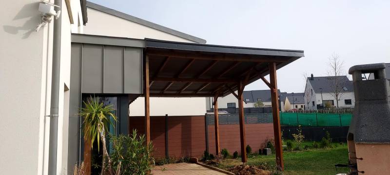 Panneaux photovoltaïque sur pergola à Rennes